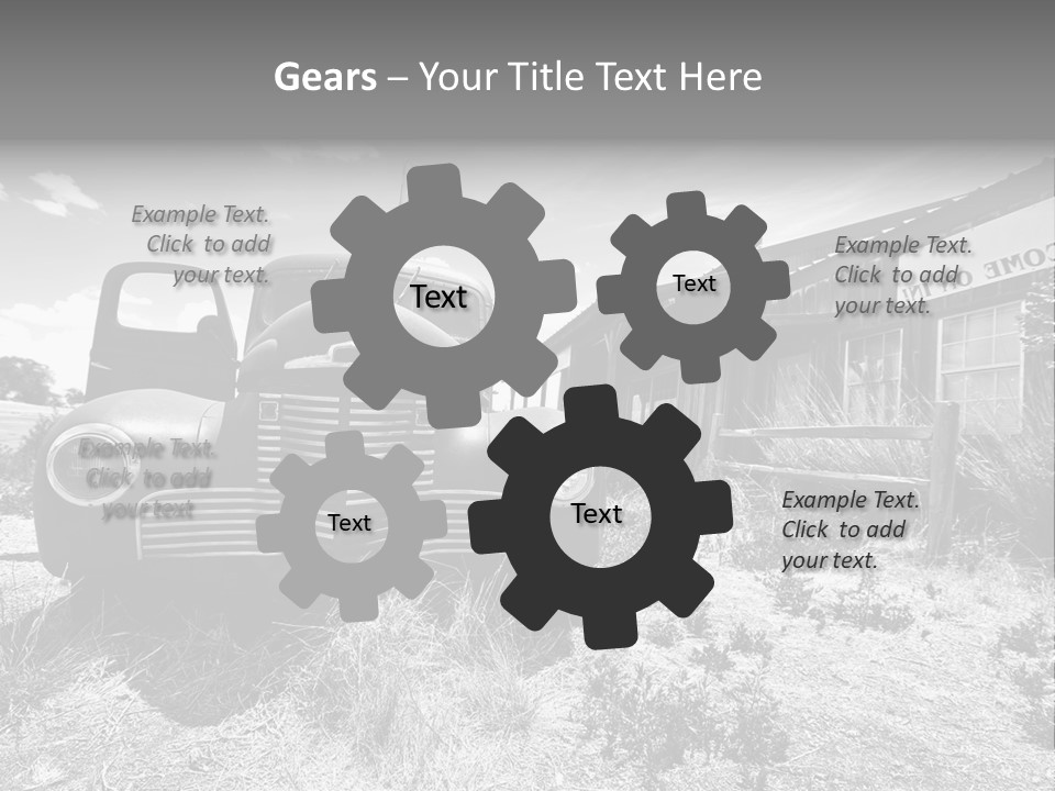 Route Automobile Red PowerPoint Template