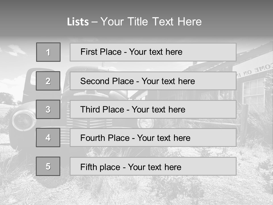 Route Automobile Red PowerPoint Template