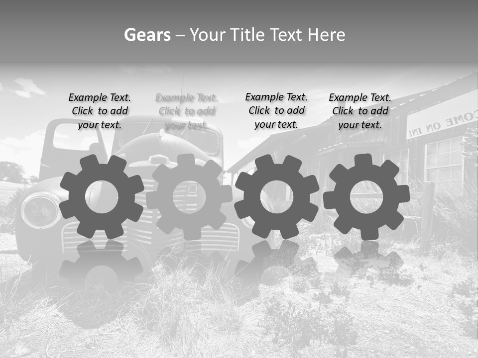 Route Automobile Red PowerPoint Template