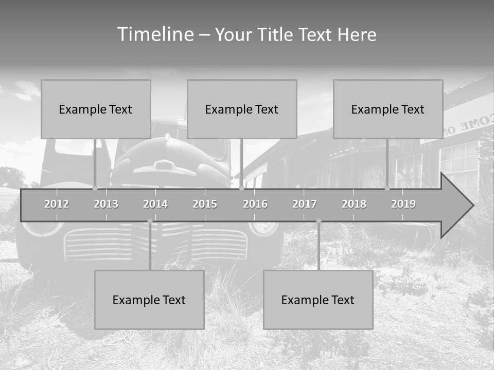 Route Automobile Red PowerPoint Template
