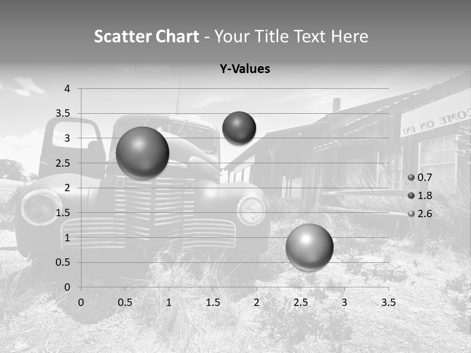 Route Automobile Red PowerPoint Template