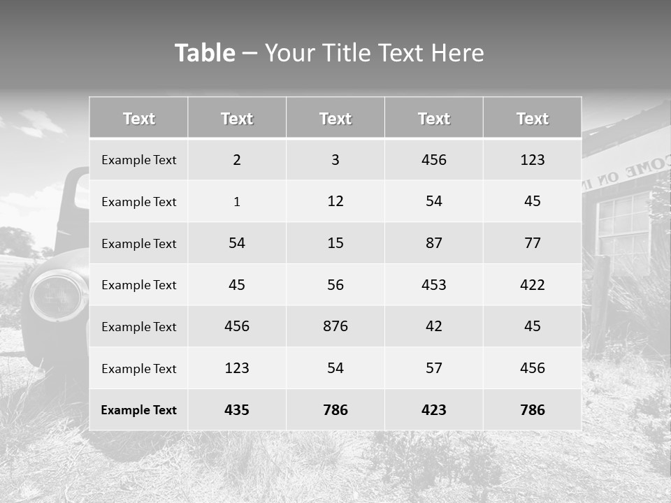 Route Automobile Red PowerPoint Template