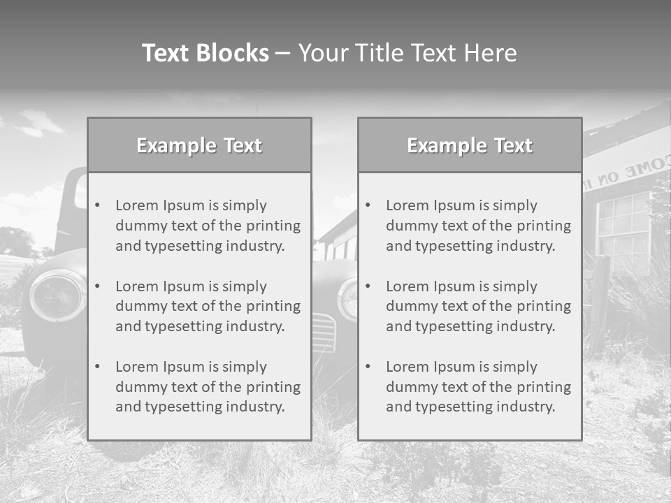 Route Automobile Red PowerPoint Template