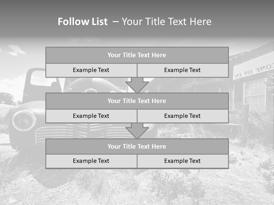 Route Automobile Red PowerPoint Template