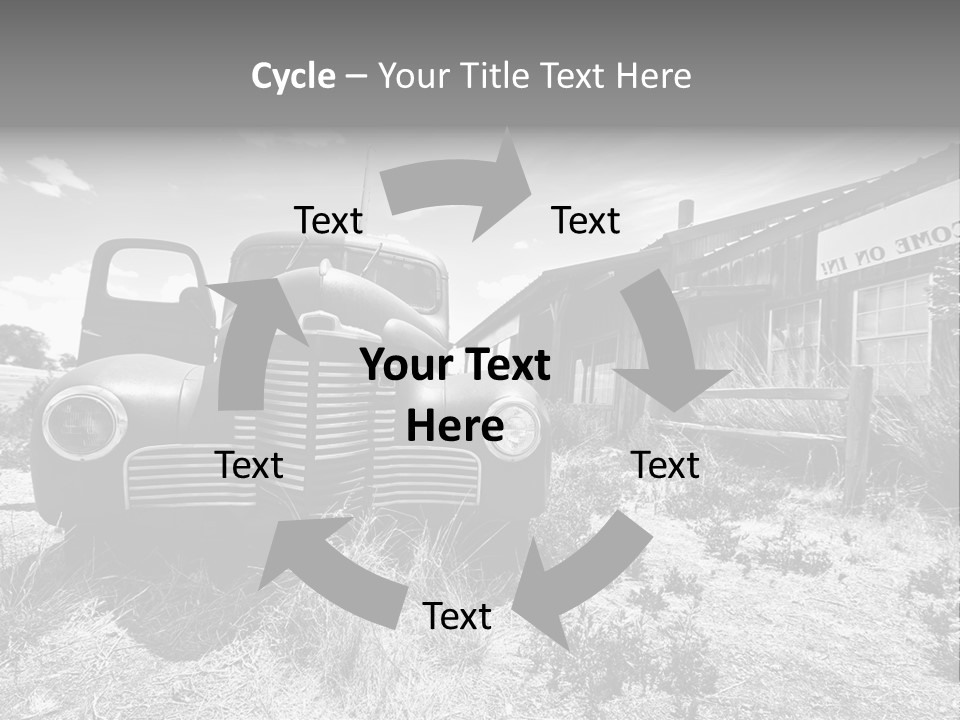 Route Automobile Red PowerPoint Template