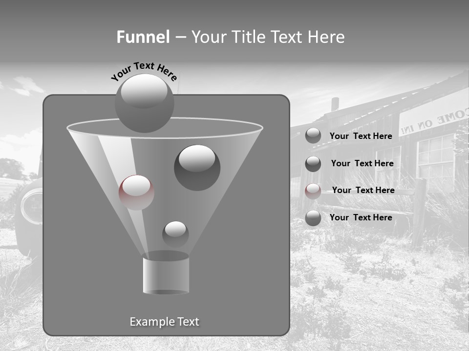 Route Automobile Red PowerPoint Template