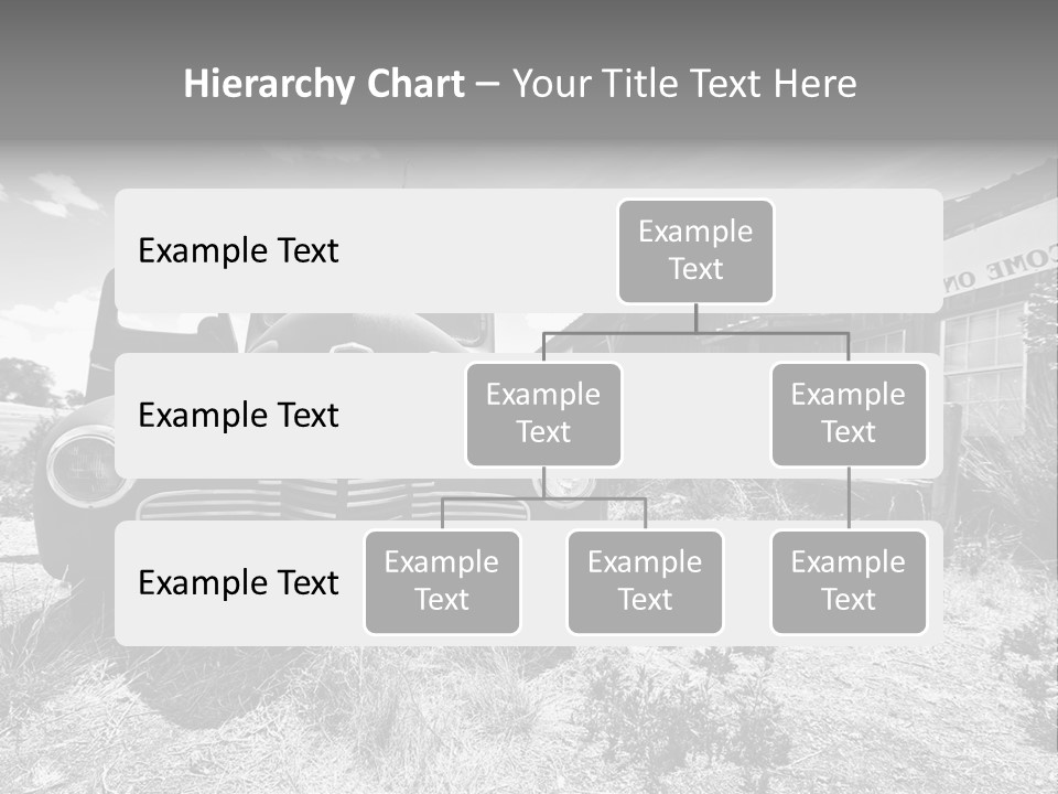 Route Automobile Red PowerPoint Template