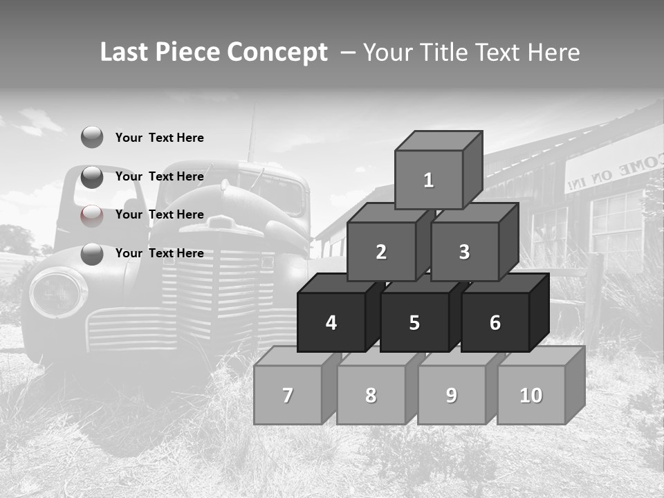 Route Automobile Red PowerPoint Template