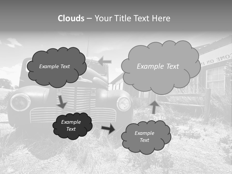 Route Automobile Red PowerPoint Template