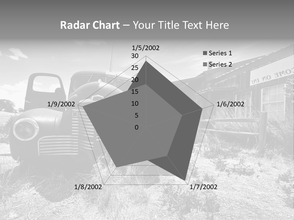 Route Automobile Red PowerPoint Template