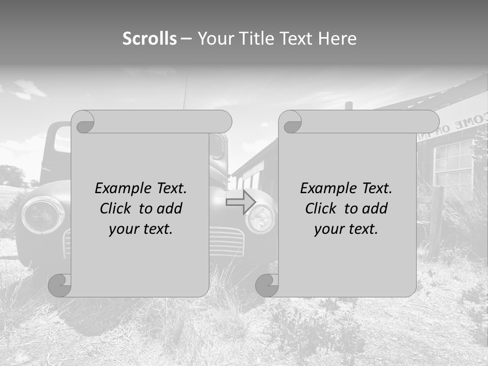 Route Automobile Red PowerPoint Template
