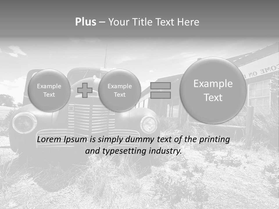 Route Automobile Red PowerPoint Template