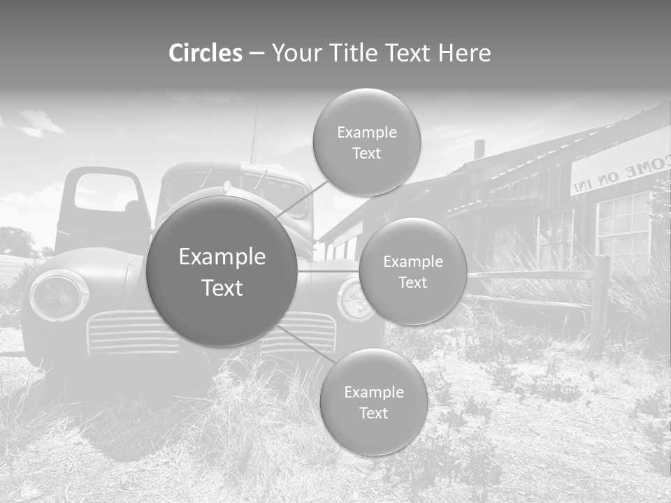 Route Automobile Red PowerPoint Template