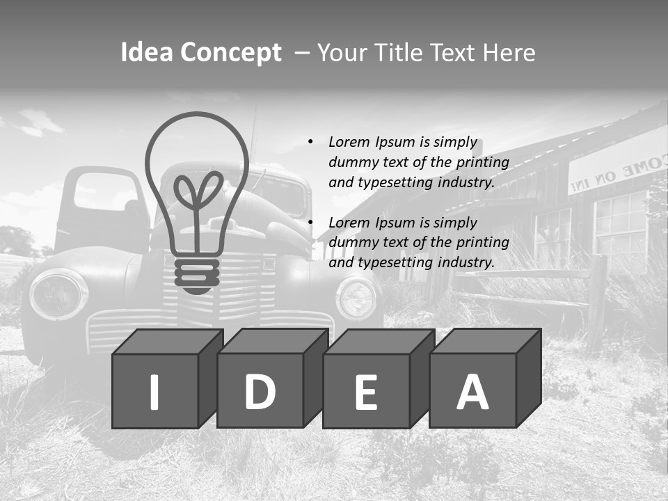 Route Automobile Red PowerPoint Template