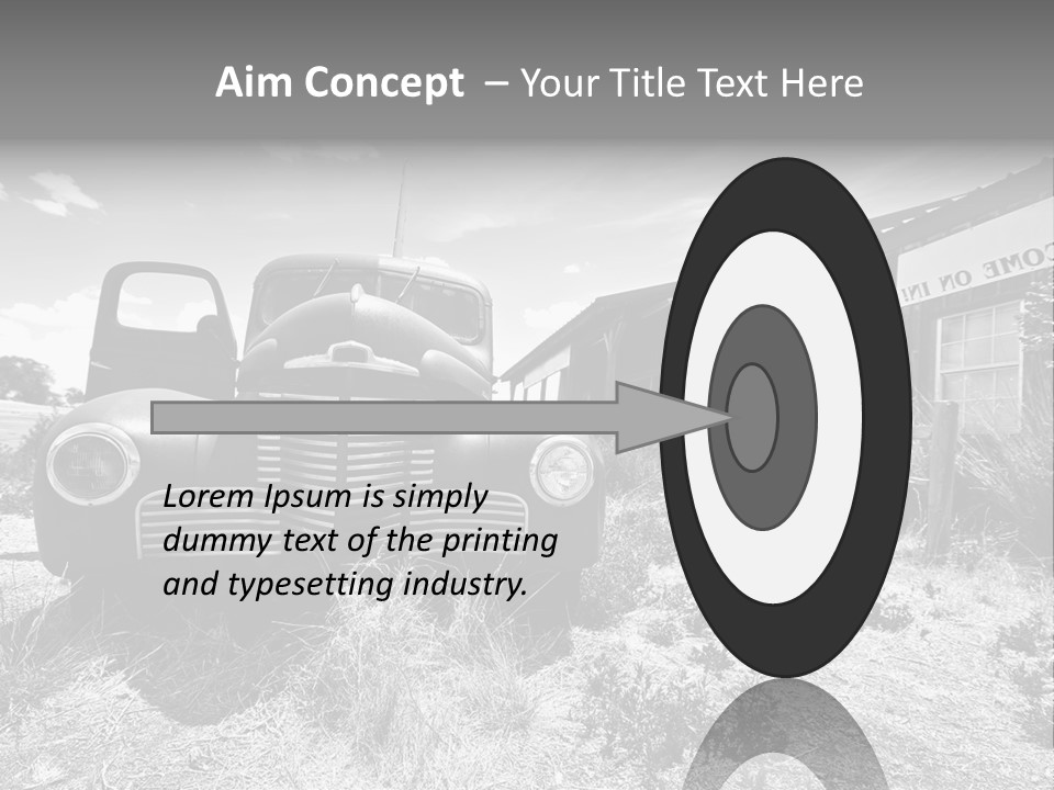 Route Automobile Red PowerPoint Template