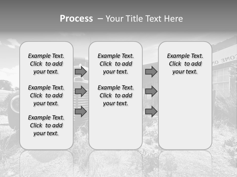 Route Automobile Red PowerPoint Template