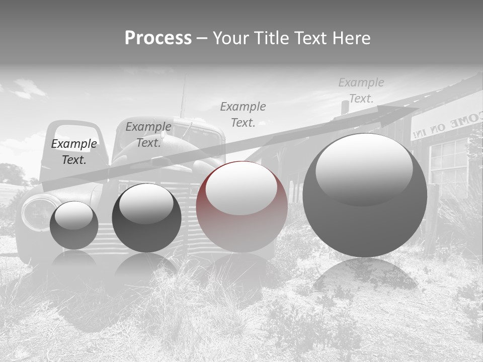Route Automobile Red PowerPoint Template