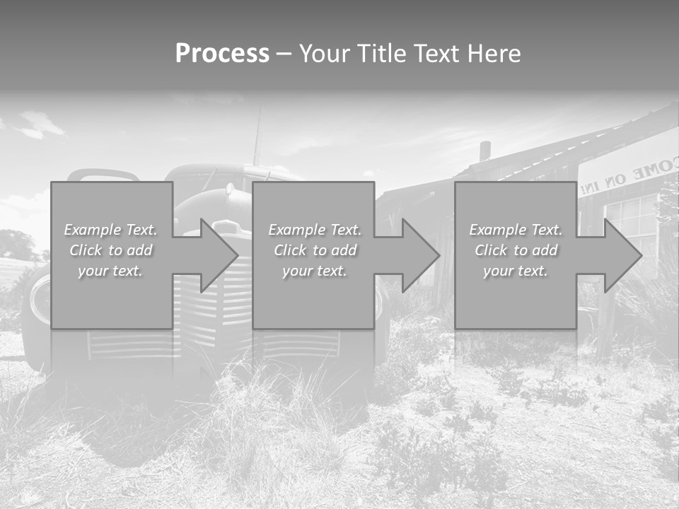 Route Automobile Red PowerPoint Template