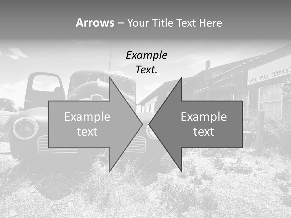 Route Automobile Red PowerPoint Template