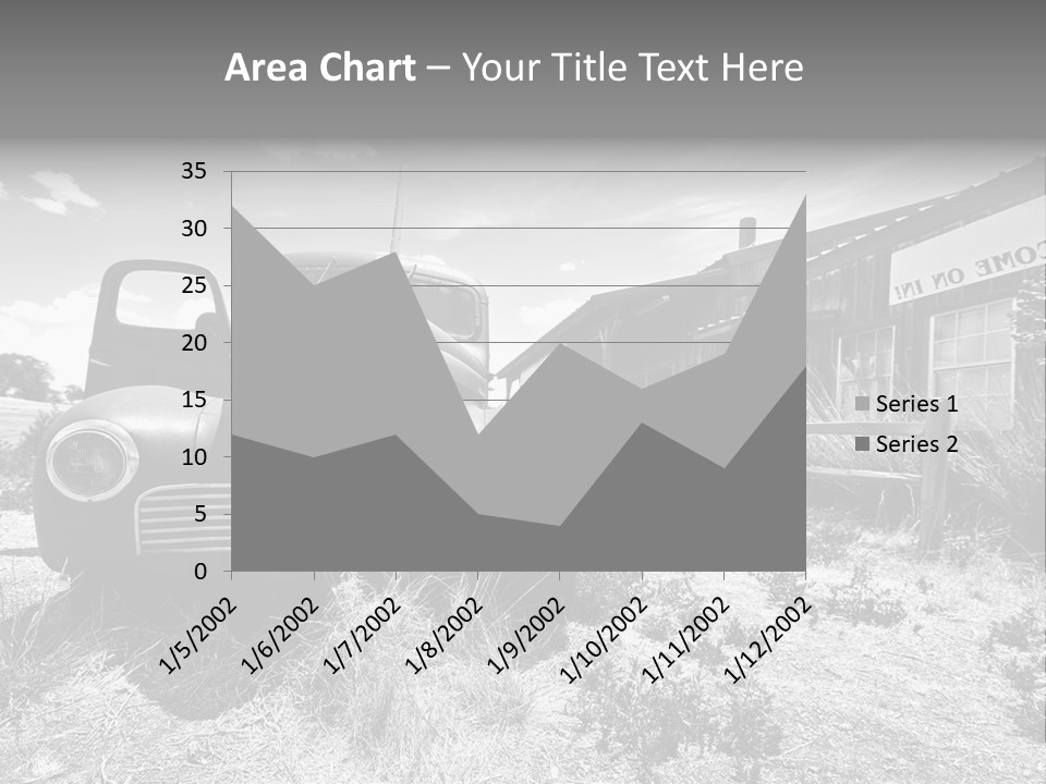 Route Automobile Red PowerPoint Template