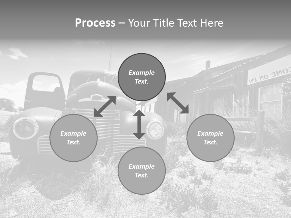 Route Automobile Red PowerPoint Template