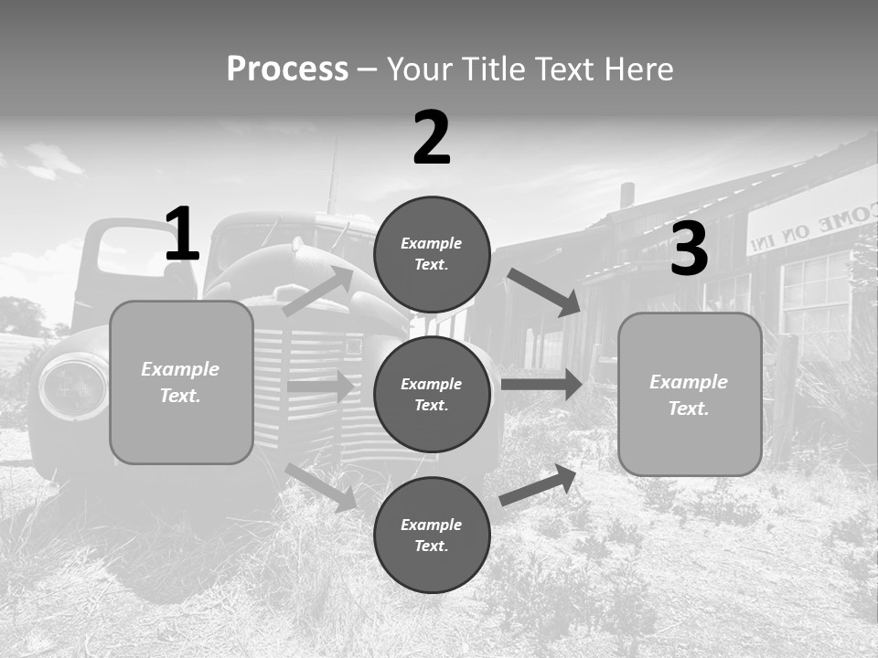 Route Automobile Red PowerPoint Template