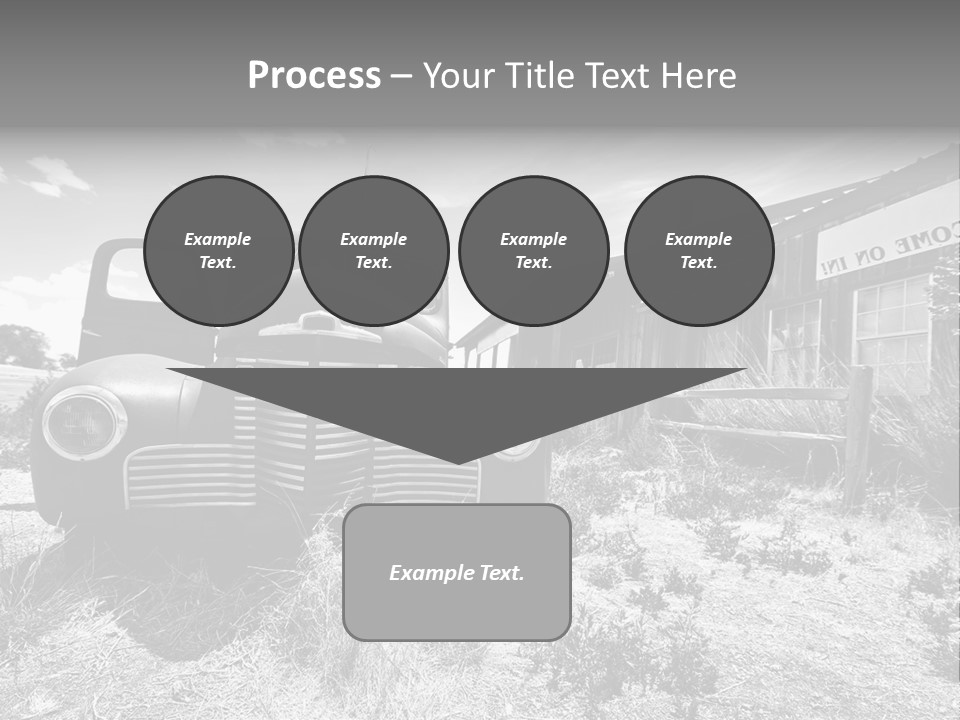 Route Automobile Red PowerPoint Template