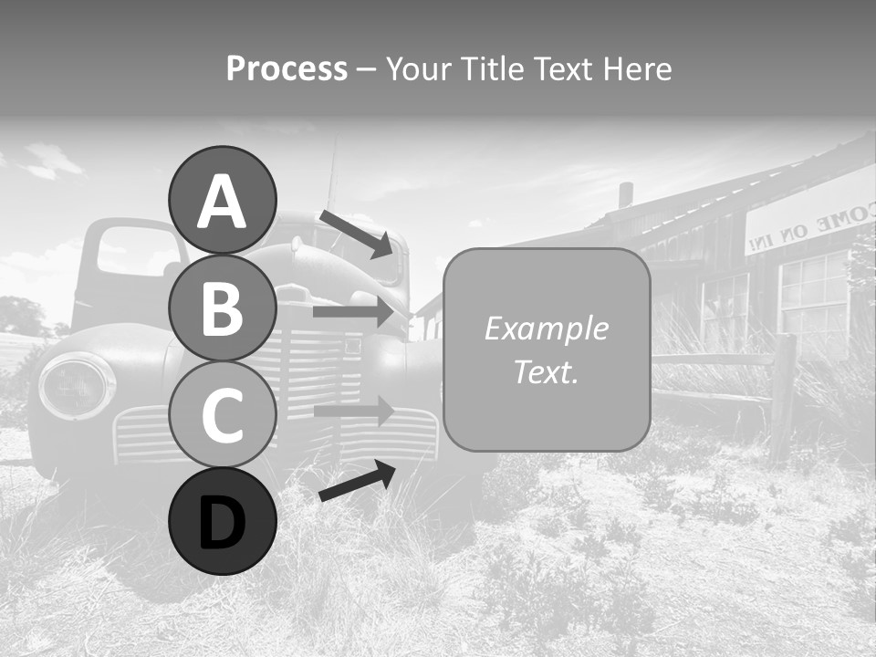 Route Automobile Red PowerPoint Template