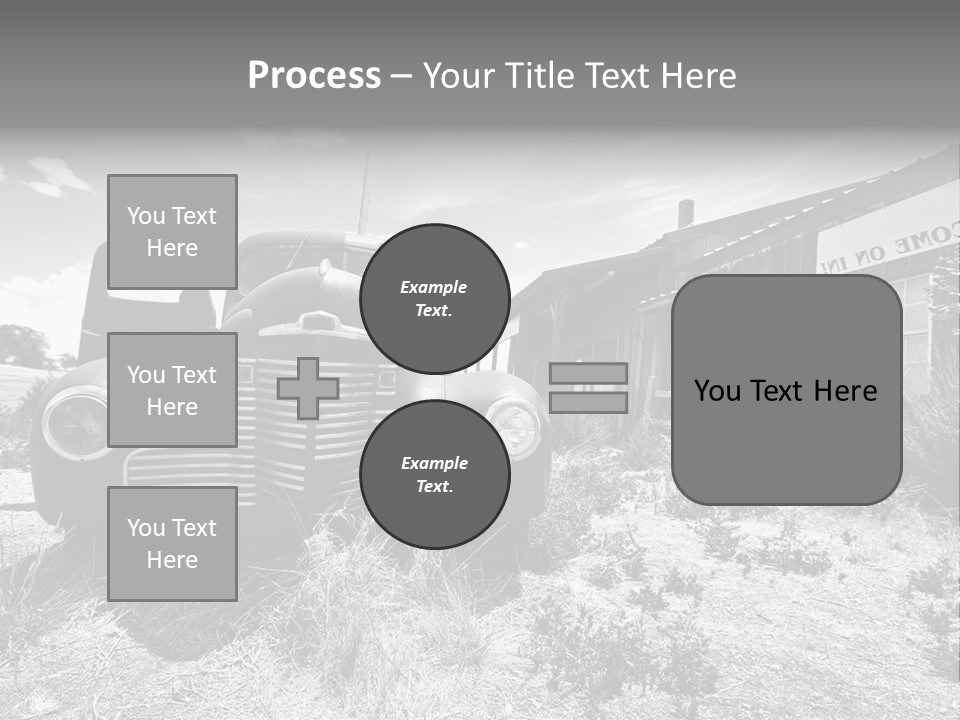 Route Automobile Red PowerPoint Template