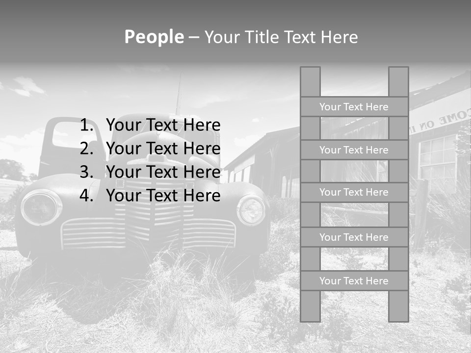Route Automobile Red PowerPoint Template