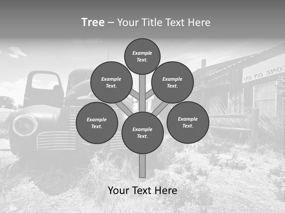 Route Automobile Red PowerPoint Template