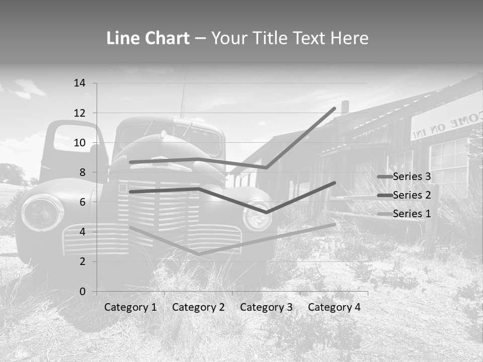 Route Automobile Red PowerPoint Template