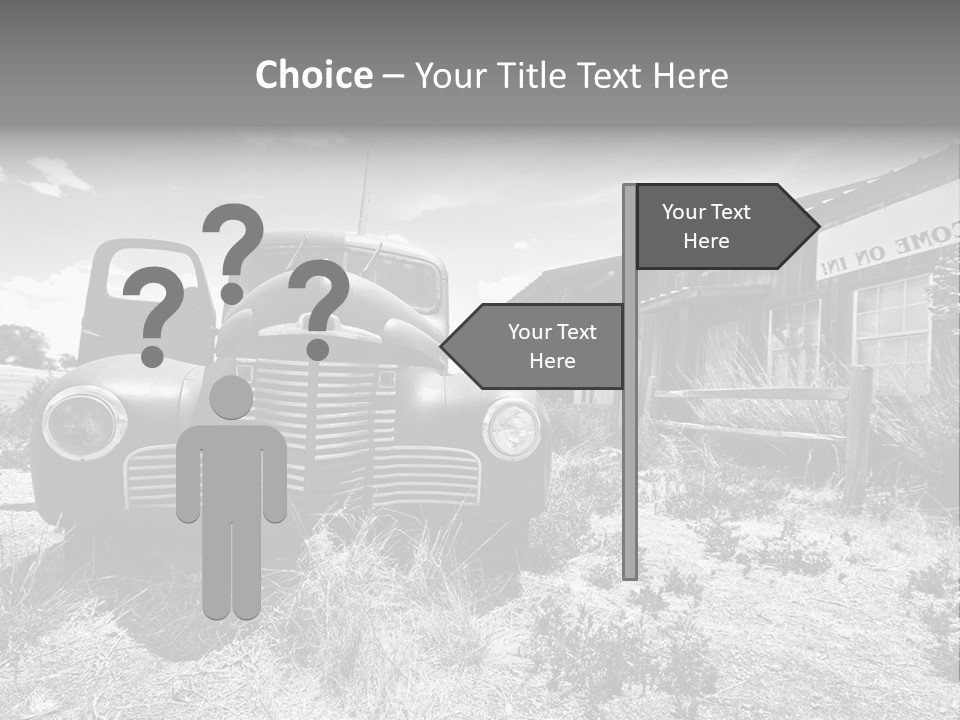 Route Automobile Red PowerPoint Template