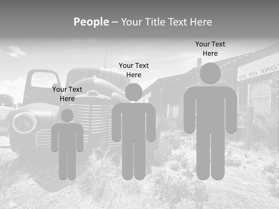 Route Automobile Red PowerPoint Template