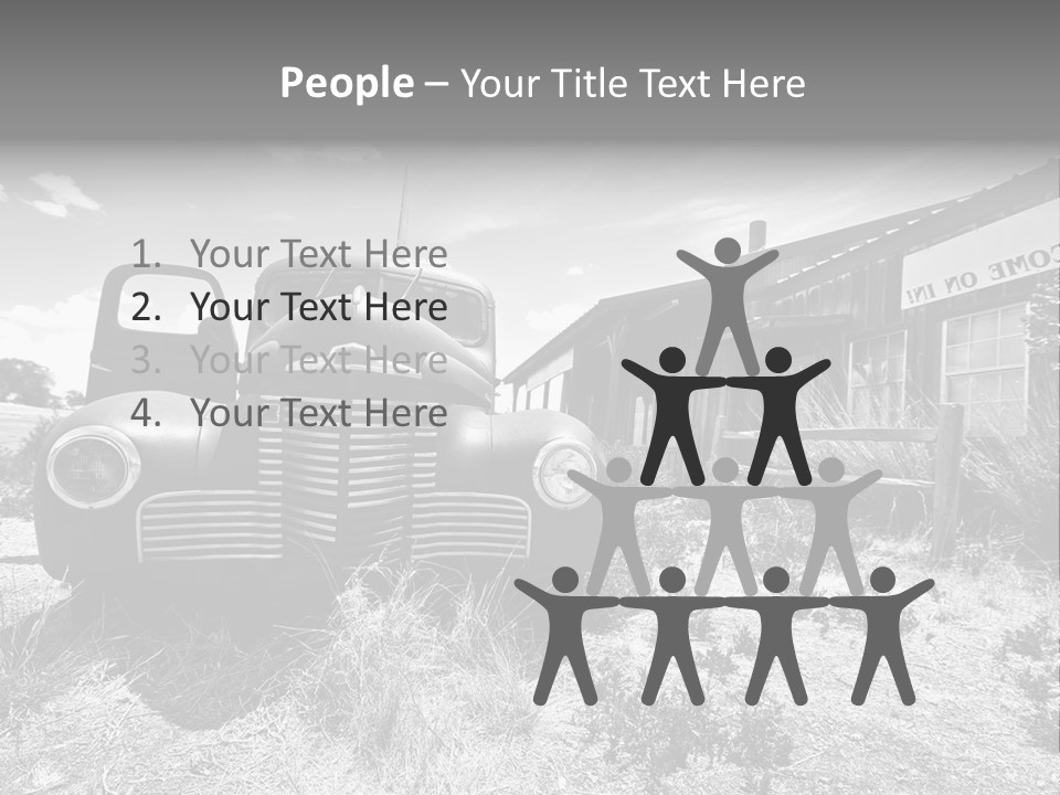 Route Automobile Red PowerPoint Template