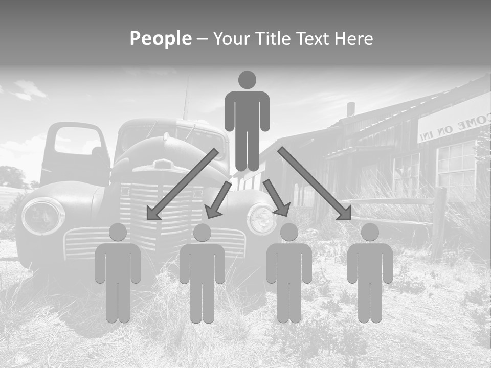 Route Automobile Red PowerPoint Template