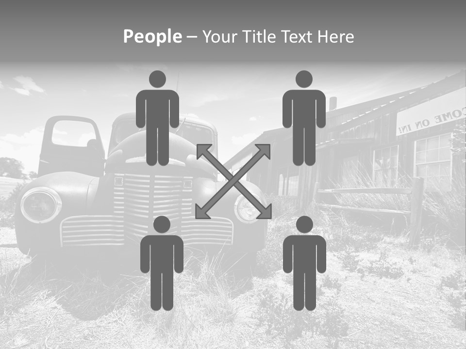 Route Automobile Red PowerPoint Template