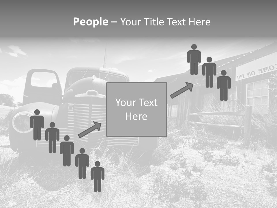 Route Automobile Red PowerPoint Template