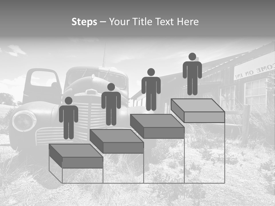 Route Automobile Red PowerPoint Template