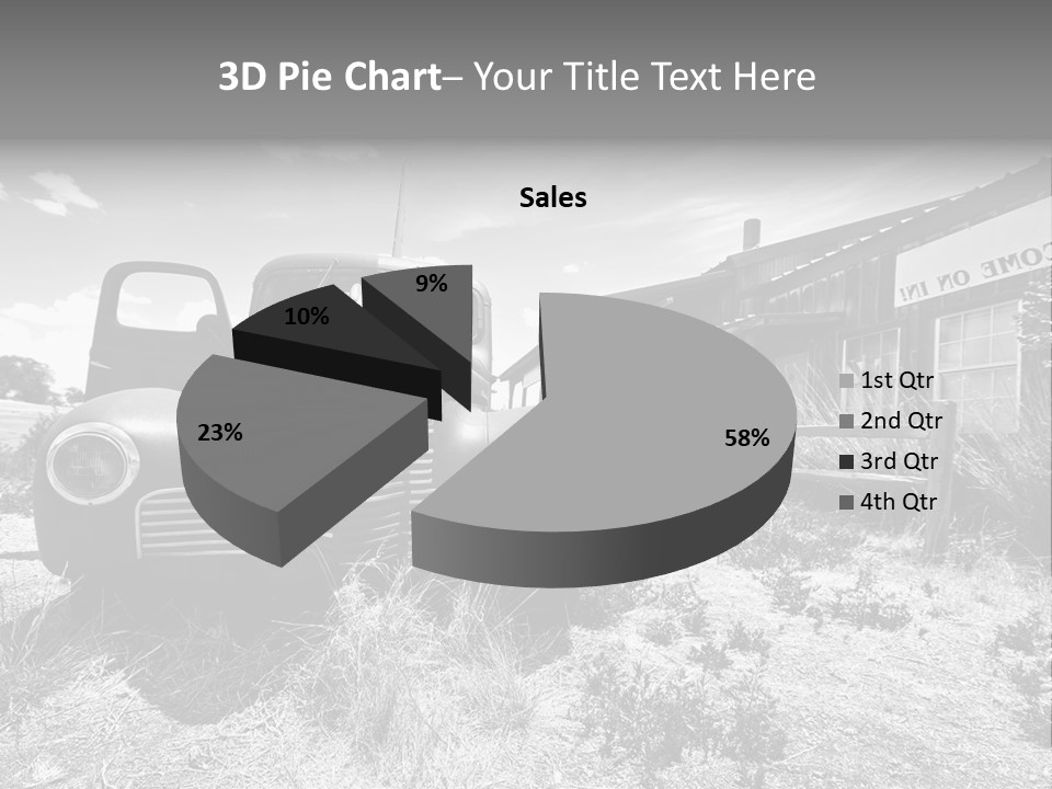 Route Automobile Red PowerPoint Template