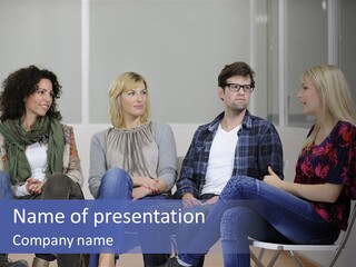 Working Discussing Group PowerPoint Template