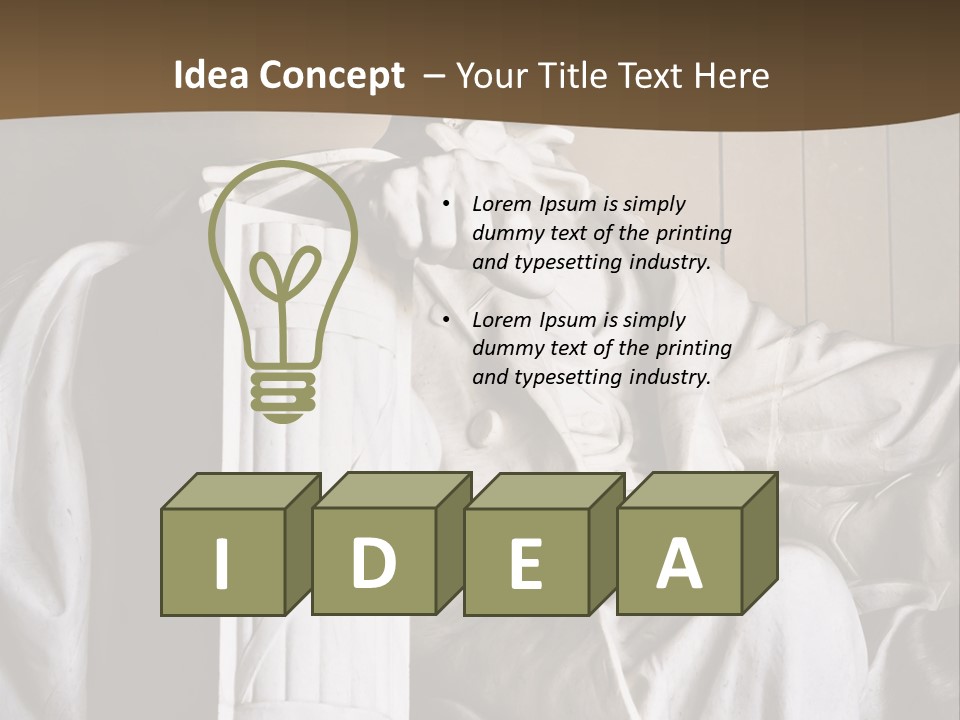 American Patriotism Sitting PowerPoint Template