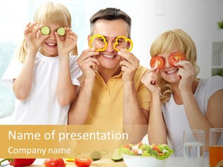 Little Girl Slice PowerPoint Template