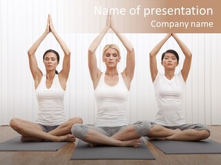 Yoga Mat Health Beautiful PowerPoint Template