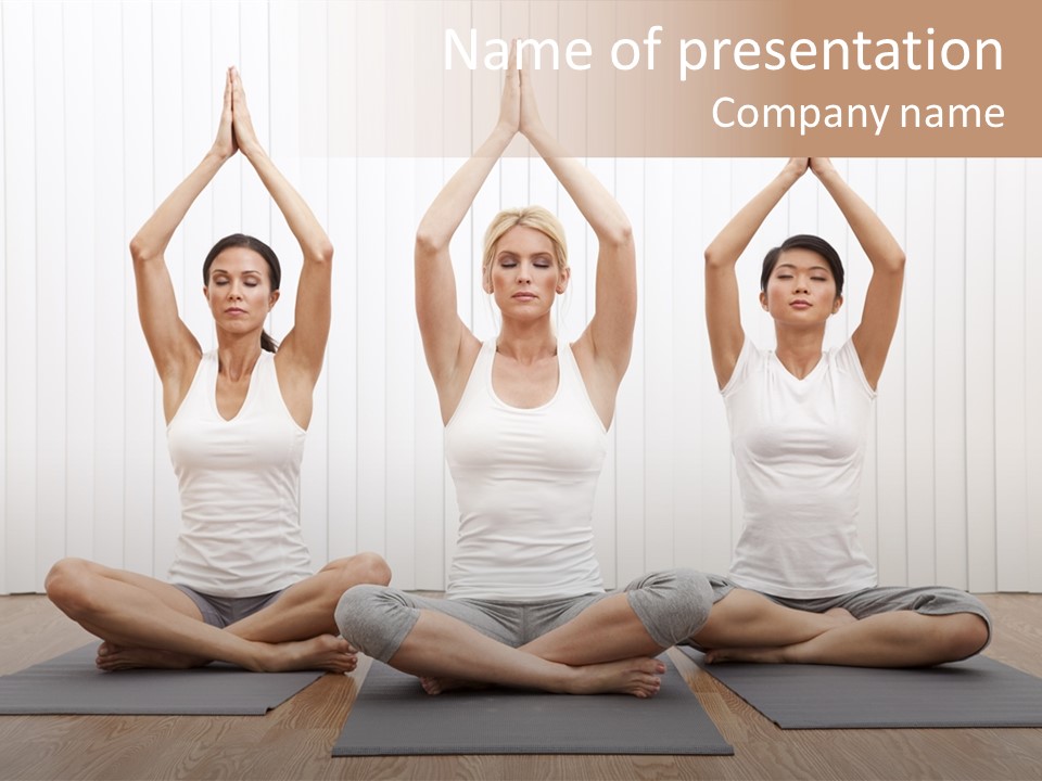 Yoga Mat Health Beautiful PowerPoint Template