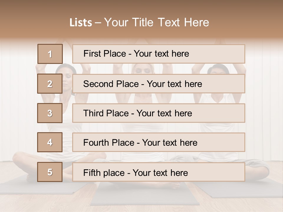 Yoga Mat Health Beautiful PowerPoint Template