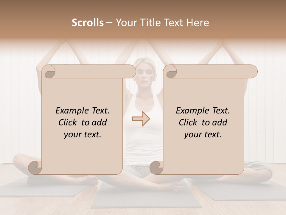 Yoga Mat Health Beautiful PowerPoint Template
