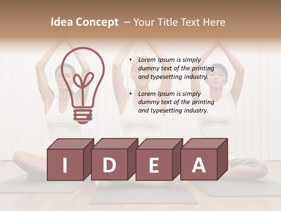 Yoga Mat Health Beautiful PowerPoint Template