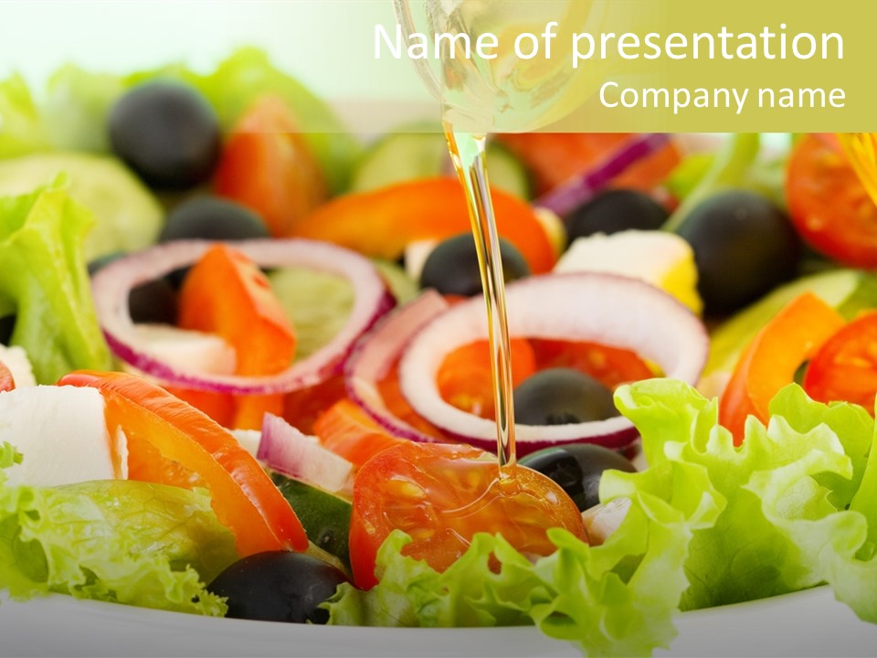 Nutrition Vegetarian Vegetable PowerPoint Template