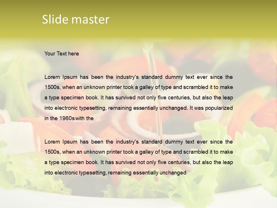 Nutrition Vegetarian Vegetable PowerPoint Template